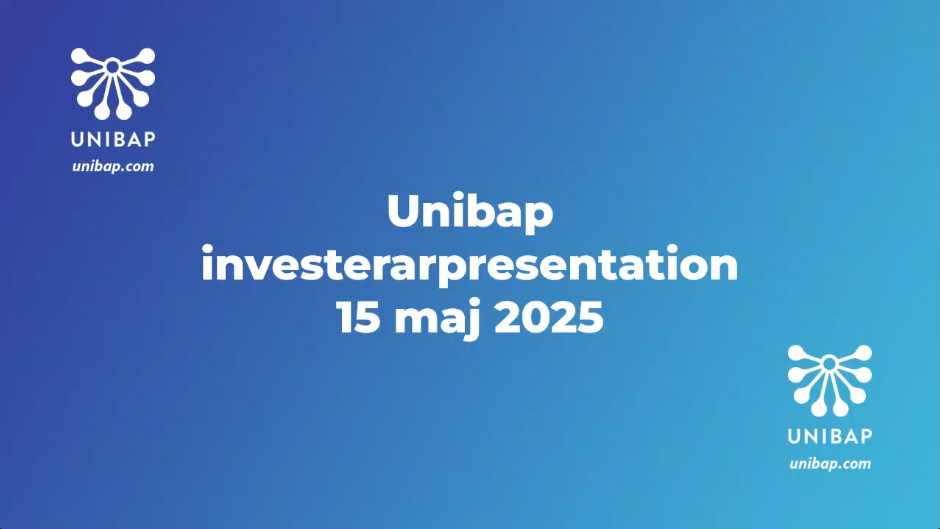 Unibap Space Solutions — Q1 2025 report presentation